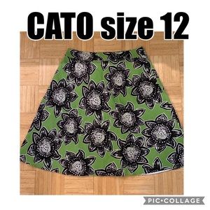 CATO green skirt size 12